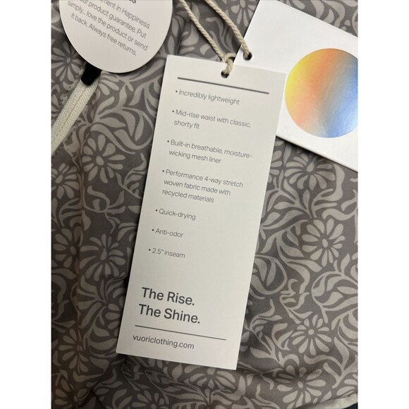 Vuori Women's Clementine 2.0 Shorts Pale Wheat Samba Sz XL New w/tag $58 - Picture 4 of 4